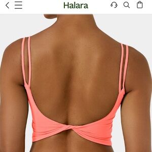 Halara Backless TankTop Coral Fusion NWOT